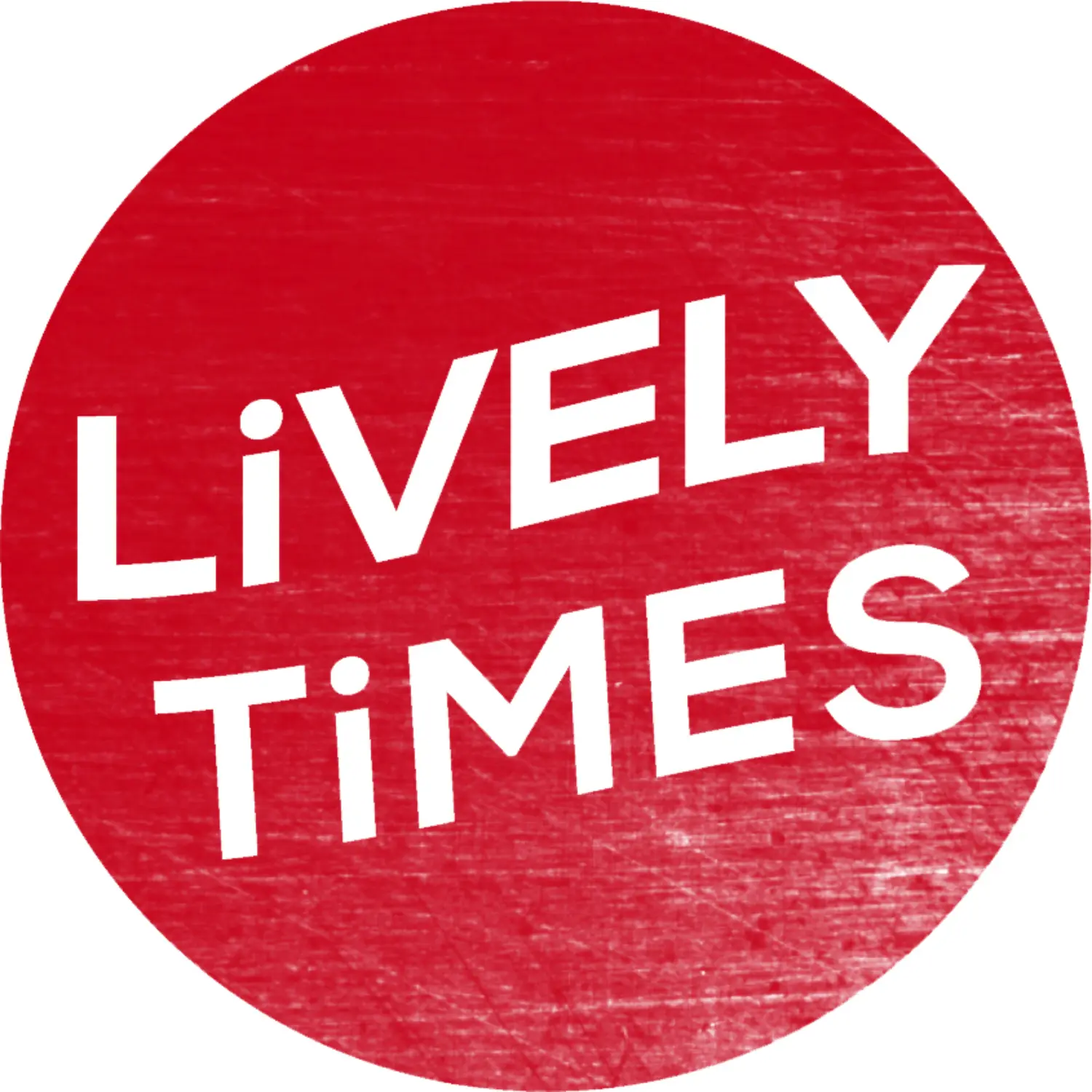 Lively Times Logo Badge Red